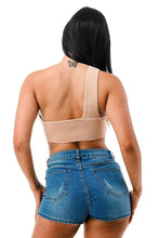 Load image into Gallery viewer, One Shoulder Crop Top (Multiple Color Options)
