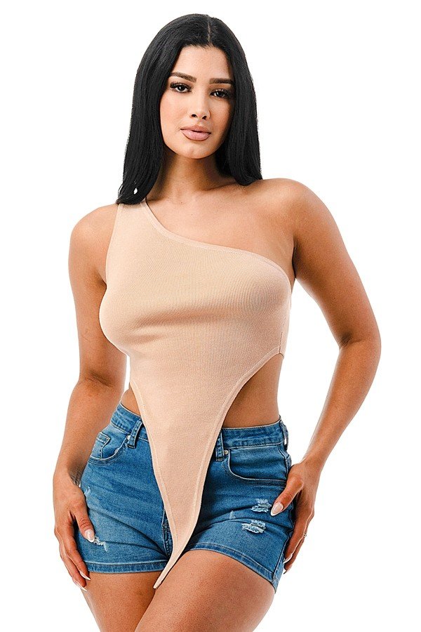 One Shoulder Crop Top (Multiple Color Options)