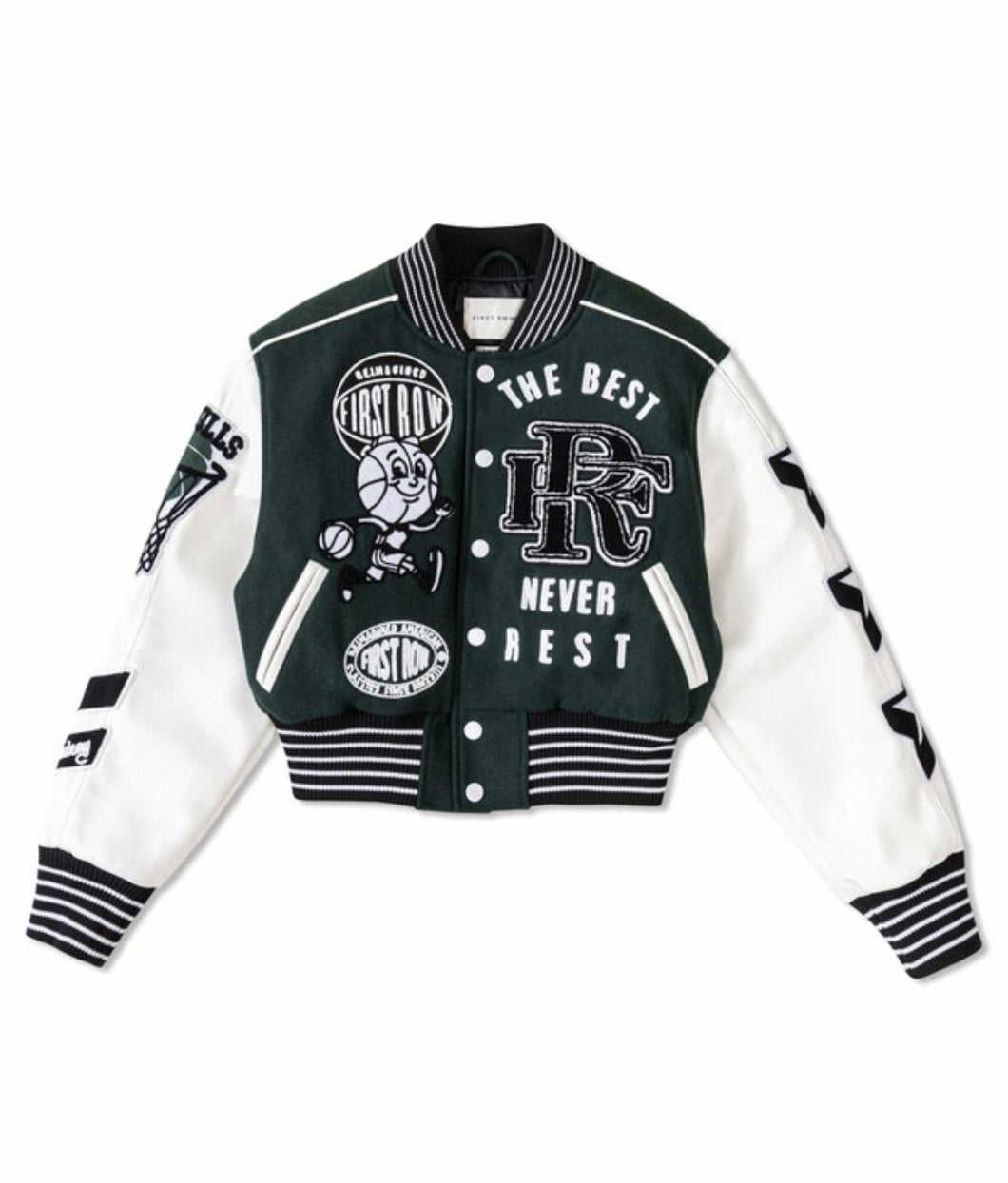 Best Never Rest Varsity Jacket (Crop)